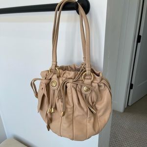 Cynthia Rowley pink leather bucket bag